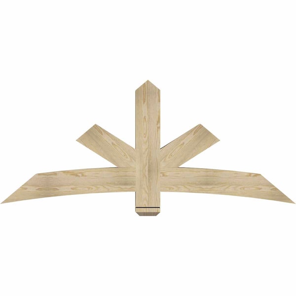 Ekena Millwork Alberta Rough Sawn Timber Gable Bracket, Douglas Fir, 72"W x 30"H x 6"D x 6"F, 10/12 Pitch GBW072X30X0606ALB00RDF - main